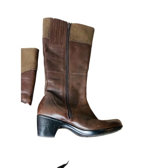 Clarks Ingalls Womens Delaware Leather Tall Equestrian Riding Boots Browns 7M - Picture 5 of 11